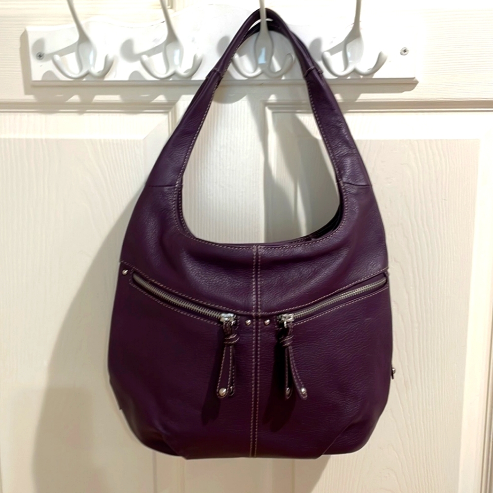 Tignanello PURPLE Leather Bag NWT